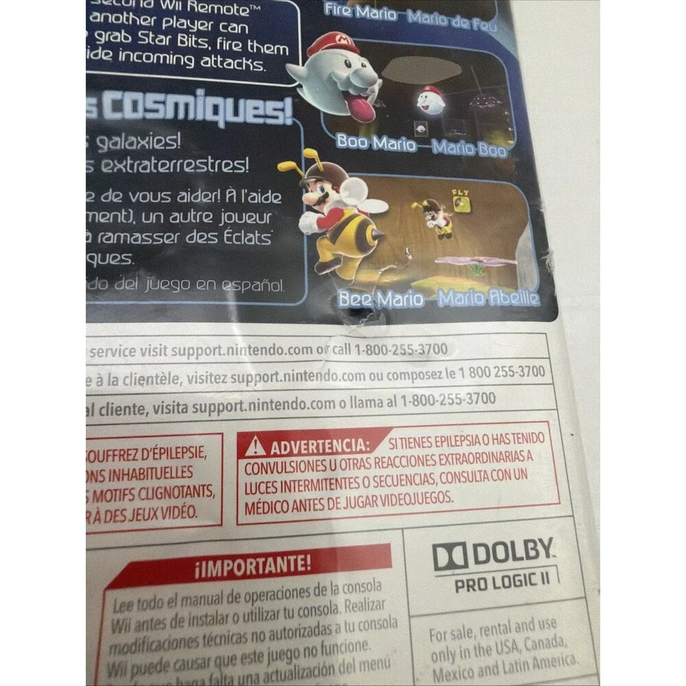 Super Mario Galaxy (Nintendo Wii, 2007) CIB w/ Manual Nintendo Selects TESTED